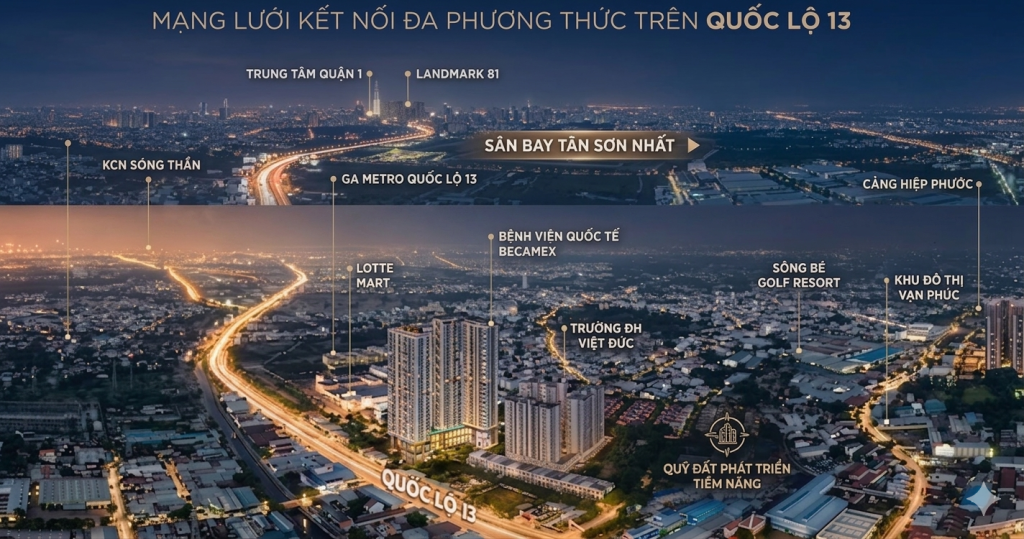 Quốc lộ 13: "Bến đỗ" mới của các đại gia bất động sản ngoại